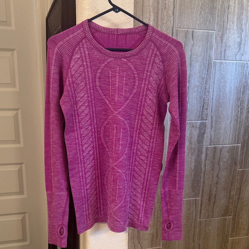 Lululemon Rest Less Pullover Heathered  Violet Size 8
